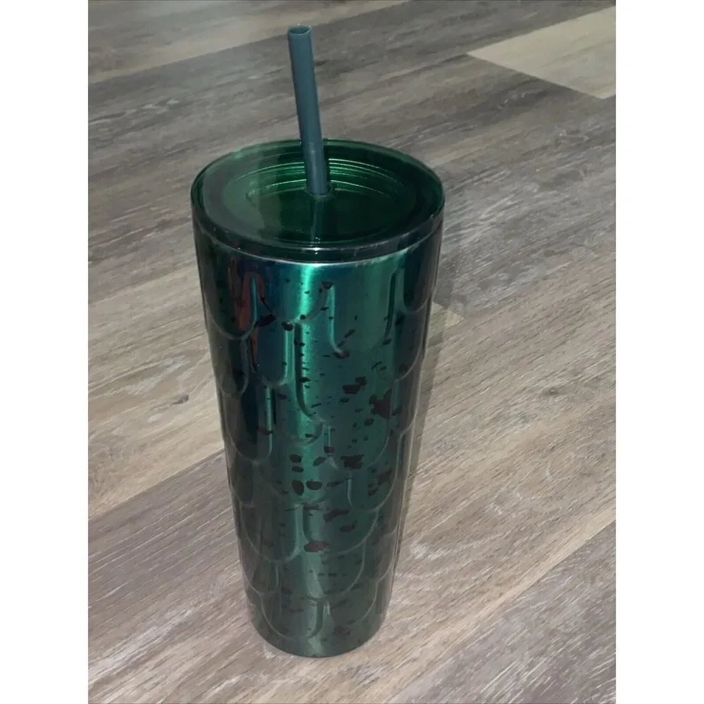New Starbucks 2024 Anniversary Siren Core Green Scales Spotted SS Tumbler